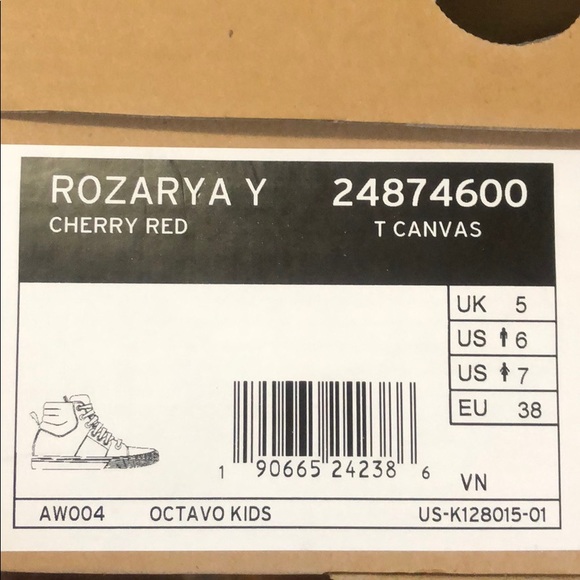 Dr. Martens Rozarya Sneaker Cherry Red Canvas - Picture 8 of 8